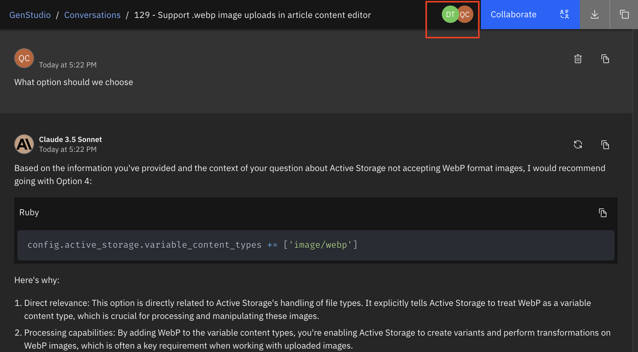 Initialen der Mitwirkenden