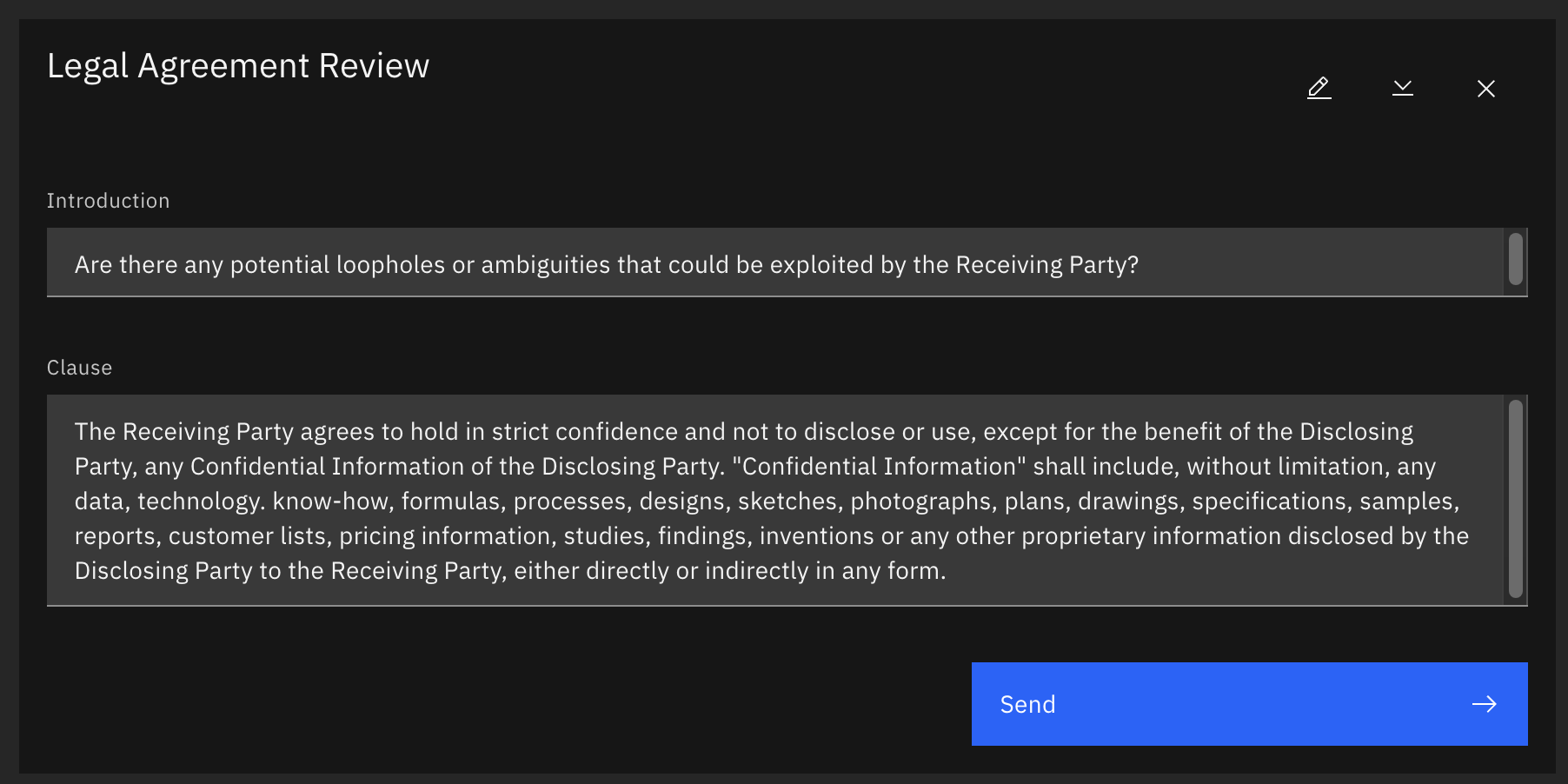 Überprüfung rechtlicher Vereinbarungen NDA